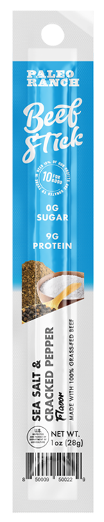 paleo ranch sea salt & cracked pepper protein sticks, pepper protein sticks, salt protein sticks salt beef sticks, salt protein sticks, paleo sticks, pepper paleo sticks, salt paleo sticks, paleo protein sticks, grass-fed beef sticks